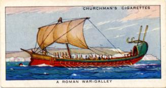 W. A. & A. C. Churchman Cigarette Card The Story of Navigation Series - A Roman War-Galley