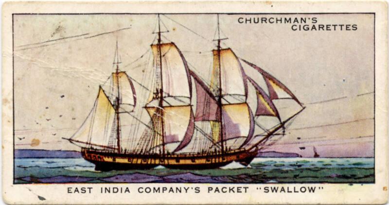 W. A. & A. C. Churchman Cigarette Card The Story of Navigation Series - East India Company's Pa…
