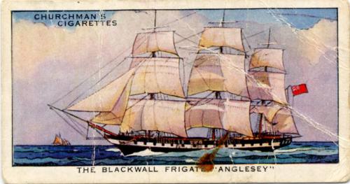 W. A. & A. C. Churchman Cigarette Card The Story of Navigation Series - The Blackwall Frigate A…