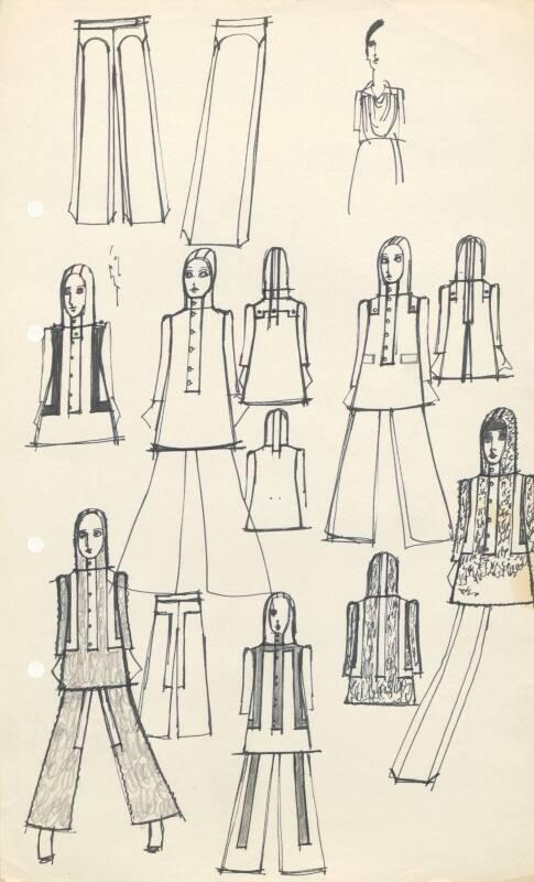 Multidrawing of Tops and Trousers