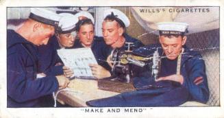 WD & HO Wills Cigarette Card Life in the Royal Navy Series - 42 "Make and Mend"