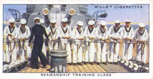 WD & HO Wills Cigarette Card Life in the Royal Navy Series - 45 Seamanship training class