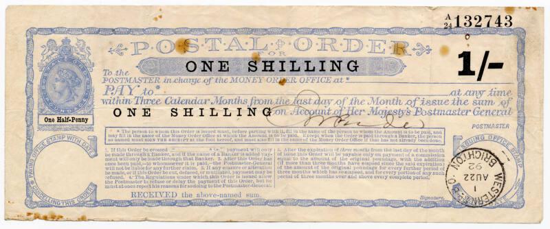 One-shilling Postal Order