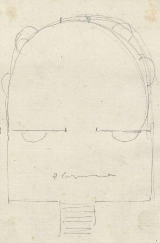 Ground Plan of Semi-circular Nave & Steps - One of 91 Sketches of France, Italy & Greece