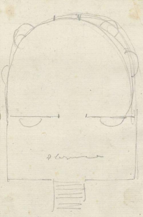 Ground Plan of Semi-circular Nave & Steps - One of 91 Sketches of France, Italy & Greece