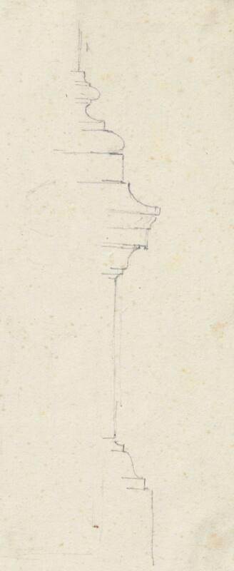 Cross Section of  Elaborate Moulding - One of 91 Sketches of France, Italy & Greece