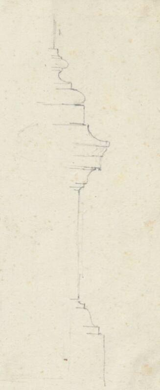 Cross Section of  Elaborate Moulding - One of 91 Sketches of France, Italy & Greece