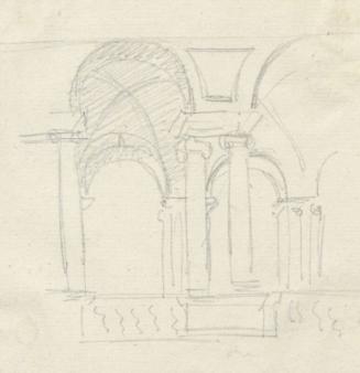 Arched Colonnade - One of 91 Sketches of France, Italy & Greece