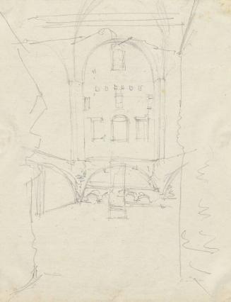 Interior of a Tall Derelict Building, Rome - One of 91 Sketches of France, Italy & Greece