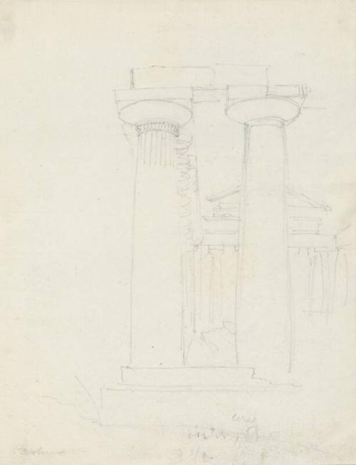 The Temple of Ceres, Paestum - One of 91 Sketches of France, Italy & Greece