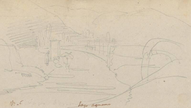 Lago di Agnano - One of 91 Sketches of France, Italy & Greece