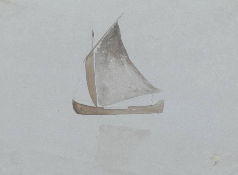 Boat with Sail - One of 91 Sketches of France, Italy & Greece