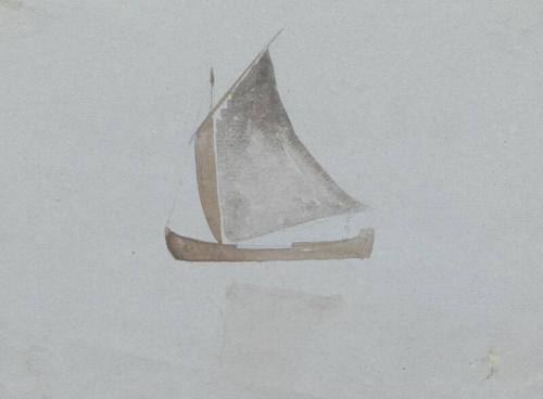 Boat with Sail - One of 91 Sketches of France, Italy & Greece