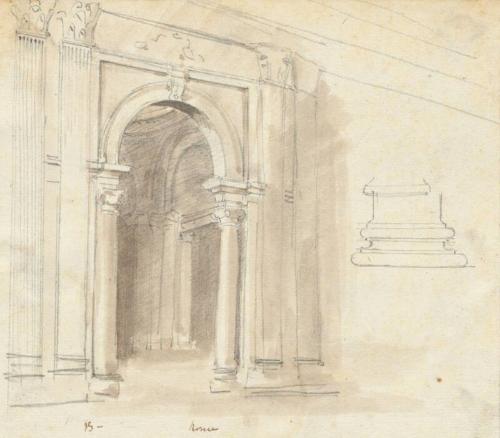 Arch & Columns, Rome - One of 91 Sketches of France, Italy & Greece