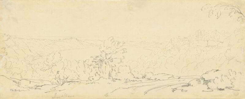 Lago Albano - One of 91 Sketches of France, Italy & Greece