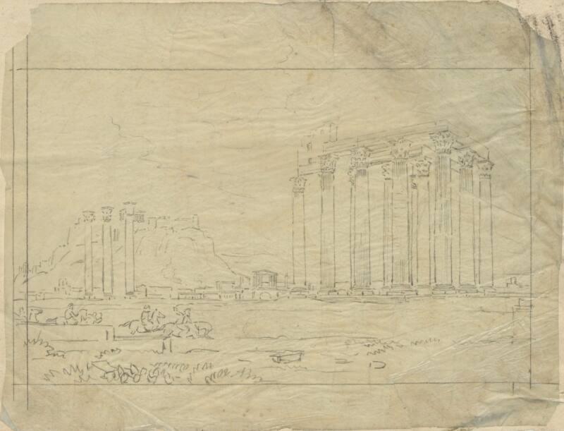 Ruins of a Classical City - One of 91 Sketches of France, Italy & Greece