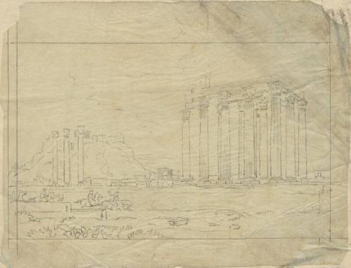 Ruins of a Classical City - One of 91 Sketches of France, Italy & Greece