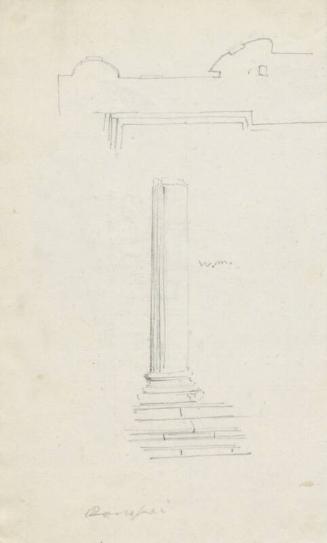 Column & Moulding, Pompeii - One of 91 Sketches of France, Italy & Greece