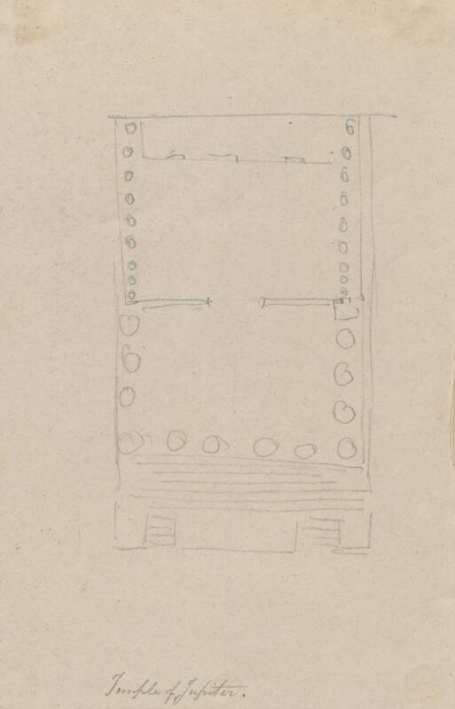 Temple of Jupiter, Rome - One of 91 Sketches of France, Italy & Greece