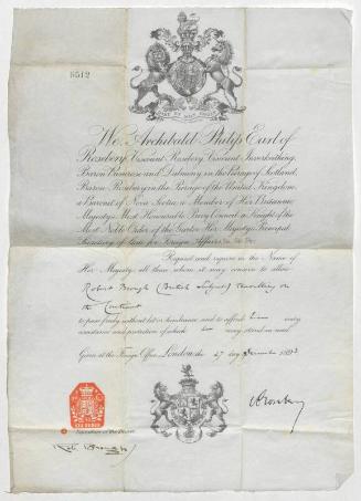 Passport of Robert Brough