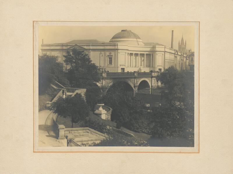 Looking to War Memorial and Cowdray Hall from Union Terrace Gardens