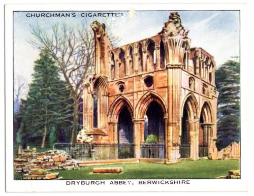 'Holidays in Britain' Churchman Cigarette Card - Dryburgh Abbey, Berwickshire