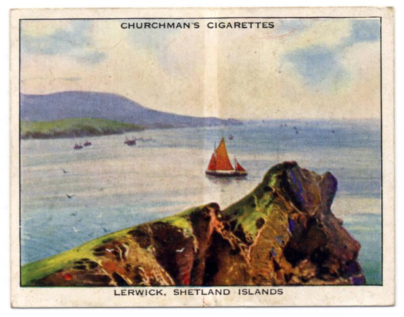 'Holidays in Britain' Churchman Cigarette Card - Lerwick, Shetland Islands