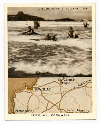 'Holidays in Britain' Churchman Cigarette Card - Newquay, Cornwall