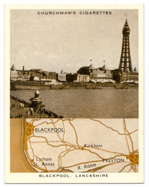 'Holidays in Britain' Churchman Cigarette Card - Blackpool, Lancashire