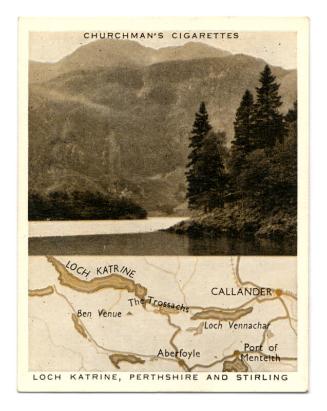 'Holidays in Britain' Churchman Cigarette Card - Loch Katrine, Perthshire and Stirling