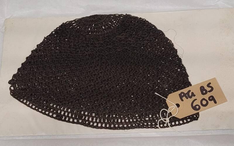 Brown Crocheted Hat Made of Hair