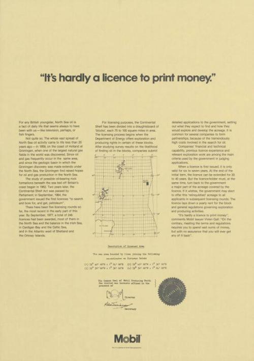 It's hardly a licence to print money poster