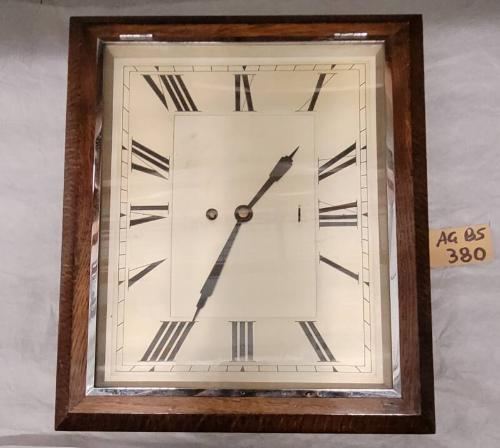 Rectangular Wall Clock in Wooden Mount