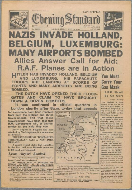 Evening Standard - 10 May 1940