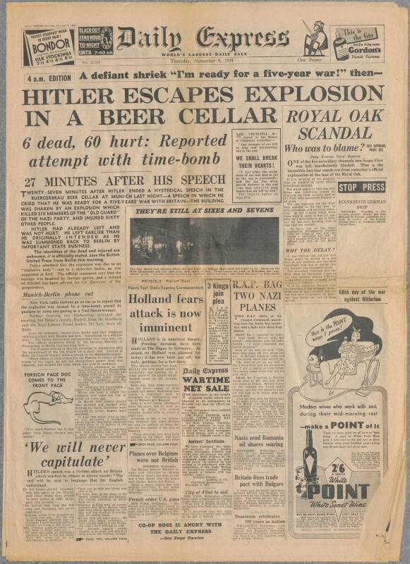 Daily Express - 9 November 1939