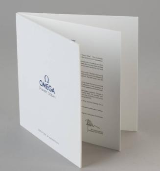 "Omega Planet Ocean Certificate Of Authenticity" Sample Booklet