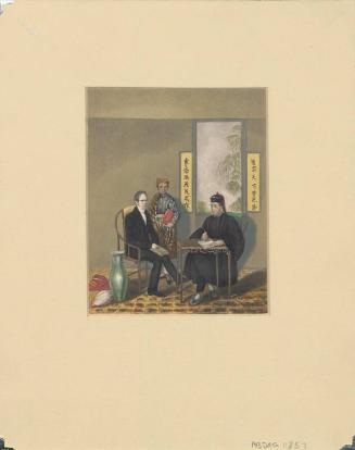 Mr Medhurst In Conversation With Choo-Tih-Lang, Attended By A Malay Boy