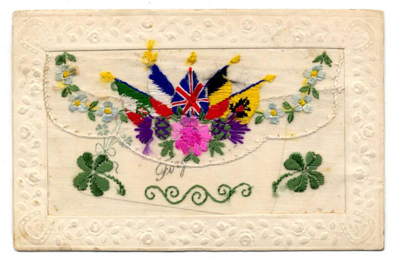 Embroidered Postcard: "Forget Me Not"