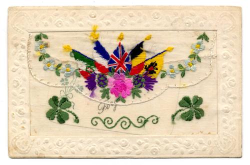 Embroidered Postcard: "Forget Me Not"