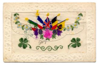 Embroidered Postcard: "Forget Me Not"