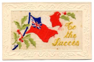 Embroidered Postcard: "To the Success"