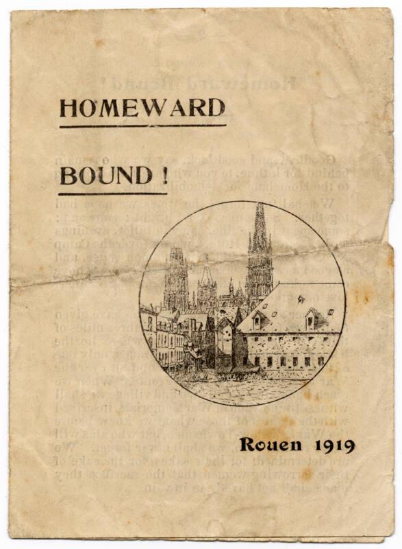 Leaflet Addressed To Those Going Home: "Homeward Bound"