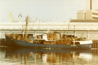 Colour Photograph Showing The Trawler A409 'grampian Princess' In Albert Dock, Port Side View