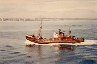 Colour Photograph Showing The Trawler A323 CRAIG GOWAN Approaching Harbour, Port Side View