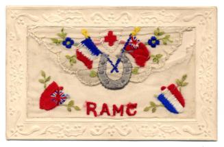 Embroidered Postcard: "RAMC"