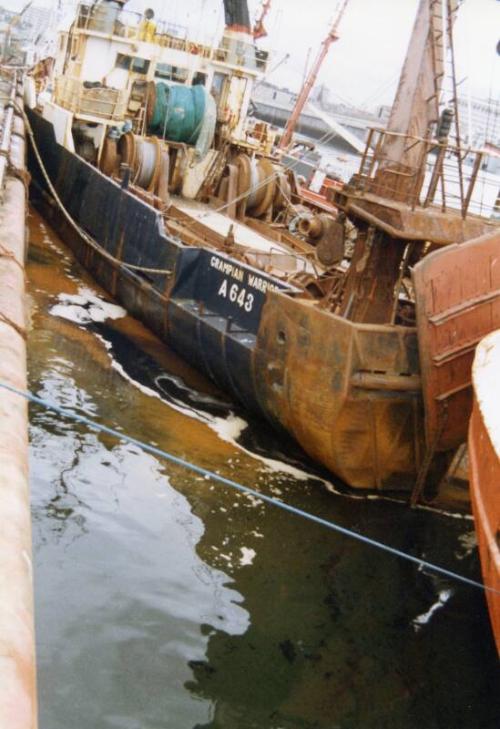 Colour Photograph Showing The Standby (Ex Fishing) Vessel 'grampian Warrior' In Aberdeen