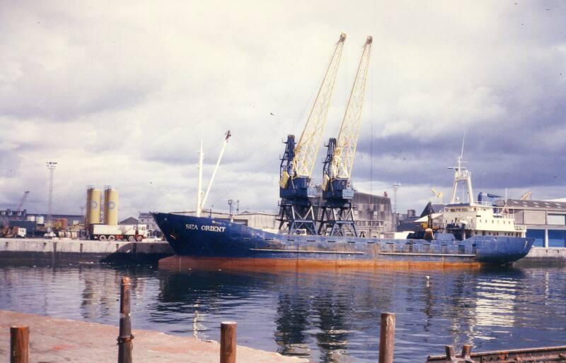 Colour Photograph Showing The Cargo Vessel 'sea Orient' In Aberdeen Harbour