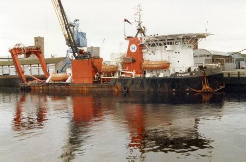 Colour Photograph Showing Survey Vessel EXPLORER in Aberdeen Harbour