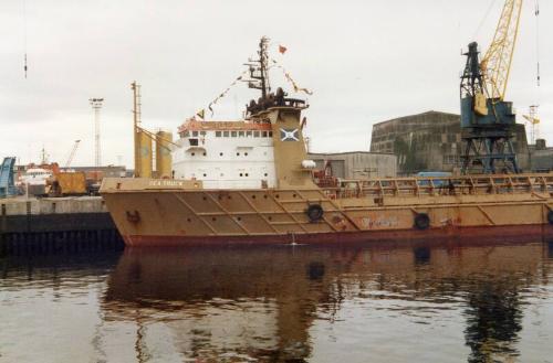 Colour Photograph Showing The Supply Vessel SEA TRUCK In Aberdeen Harbour
