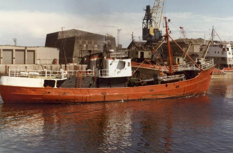 Colour Photograph Showing A Standby Vessel Possibly GRAMPIAN LOCH In Harbour, Starboard View